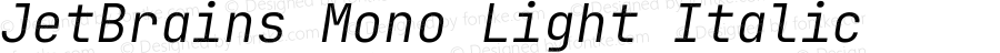 JetBrains Mono Light Italic
