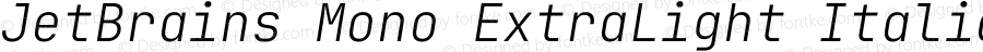 JetBrains Mono ExtraLight Italic
