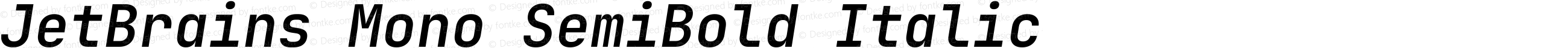 JetBrains Mono SemiBold Italic