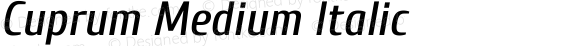 Cuprum Medium Italic