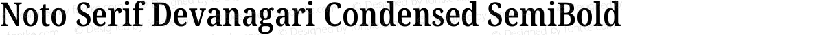 Noto Serif Devanagari Condensed SemiBold