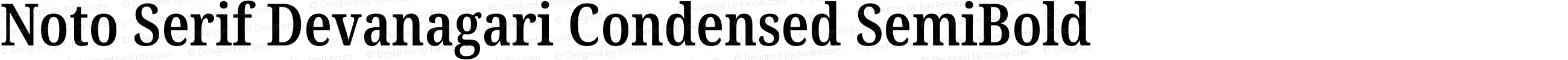 Noto Serif Devanagari Condensed SemiBold