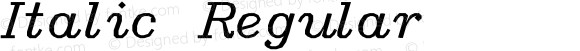 Italic Regular