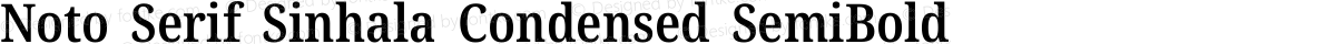 Noto Serif Sinhala Condensed SemiBold