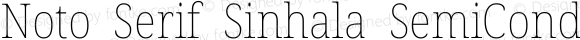 Noto Serif Sinhala SemiCondensed Thin