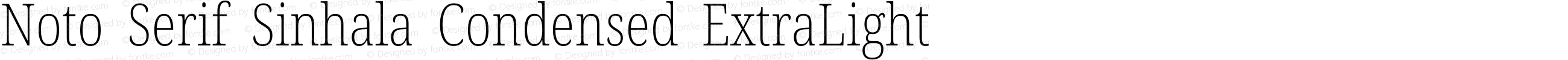 Noto Serif Sinhala Condensed ExtraLight