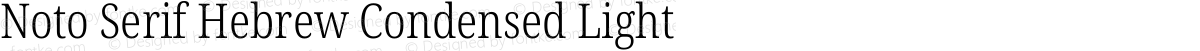 Noto Serif Hebrew Condensed Light