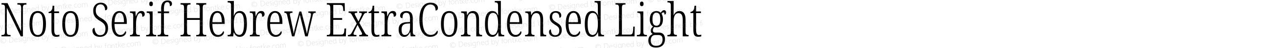 Noto Serif Hebrew ExtraCondensed Light