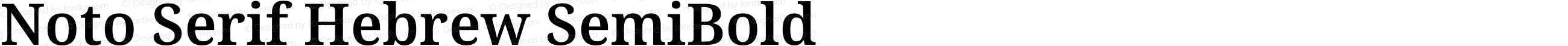 Noto Serif Hebrew SemiBold