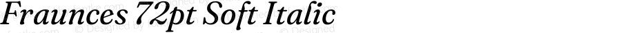 Fraunces 72pt Soft Italic