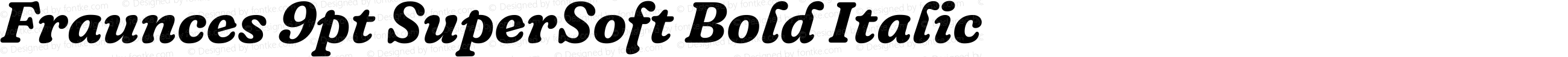 Fraunces 9pt SuperSoft Bold Italic