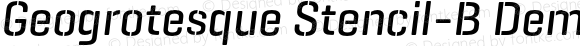 Geogrotesque Stencil-B Demibold Italic