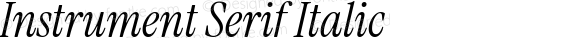 Instrument Serif Italic