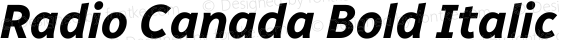 Radio Canada Bold Italic