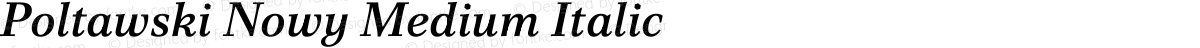 Poltawski Nowy Medium Italic