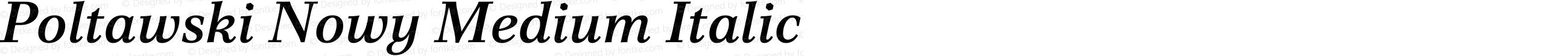 Poltawski Nowy Medium Italic