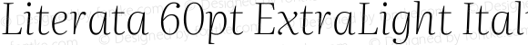 Literata 60pt ExtraLight Italic