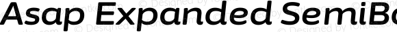 Asap Expanded SemiBold Italic