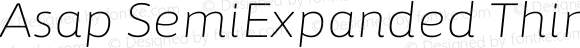 Asap SemiExpanded Thin Italic