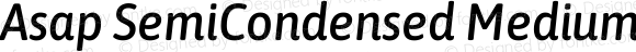 Asap SemiCondensed Medium Italic