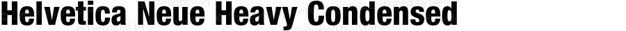 Helvetica Neue Heavy Condensed