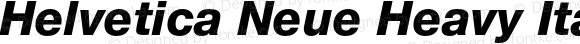 Helvetica Neue Heavy Italic