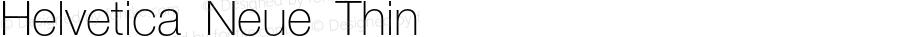 Helvetica Neue Thin