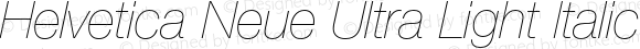 Helvetica Neue Ultra Light Italic