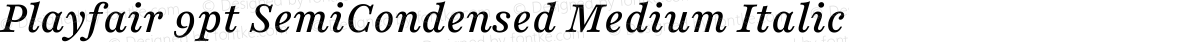 Playfair 9pt SemiCondensed Medium Italic