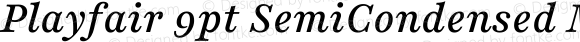 Playfair 9pt SemiCondensed Medium Italic