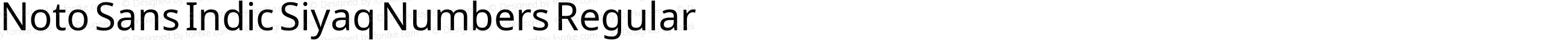 Noto Sans Indic Siyaq Numbers Regular