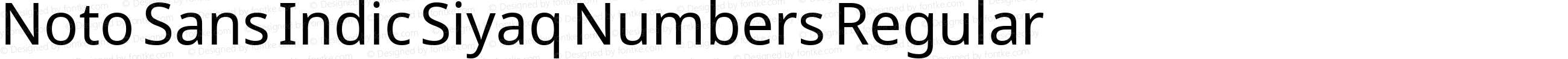 Noto Sans Indic Siyaq Numbers Regular