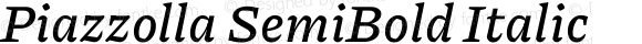 Piazzolla SemiBold Italic