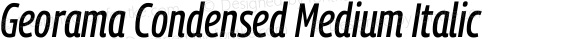 Georama Condensed Medium Italic