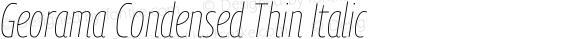 Georama Condensed Thin Italic