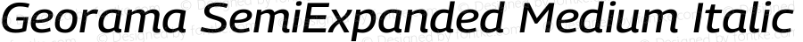 Georama SemiExpanded Medium Italic