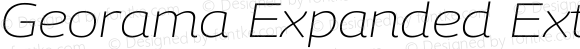 Georama Expanded ExtraLight Italic