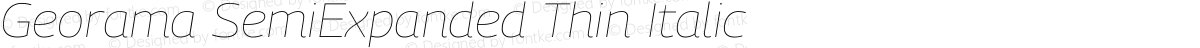 Georama SemiExpanded Thin Italic