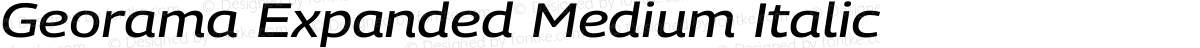 Georama Expanded Medium Italic