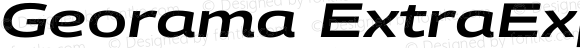 Georama ExtraExpanded SemiBold Italic Version 1.001