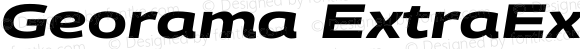 Georama ExtraExpanded Bold Italic Version 1.001