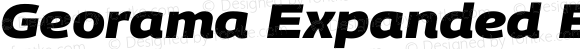 Georama Expanded ExtraBold Italic Version 1.001