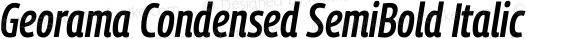 Georama Condensed SemiBold Italic Version 1.001