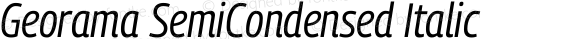 Georama SemiCondensed Italic