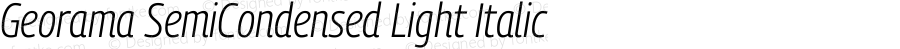 Georama SemiCondensed Light Italic