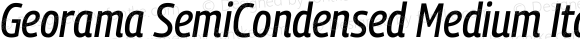 Georama SemiCondensed Medium Italic