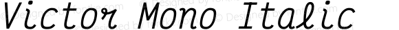 Victor Mono Italic