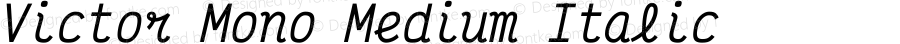 Victor Mono Medium Italic