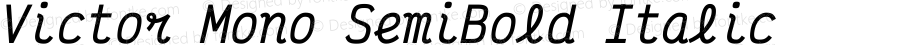 Victor Mono SemiBold Italic