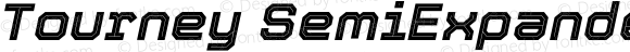 Tourney SemiExpanded ExtraBold Italic